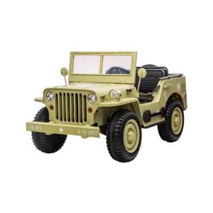The Ultimate 3-Seater Mission Vehicle: 24V 4x4 Military Jeep W1