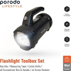 Porodo flashlight toolbox set