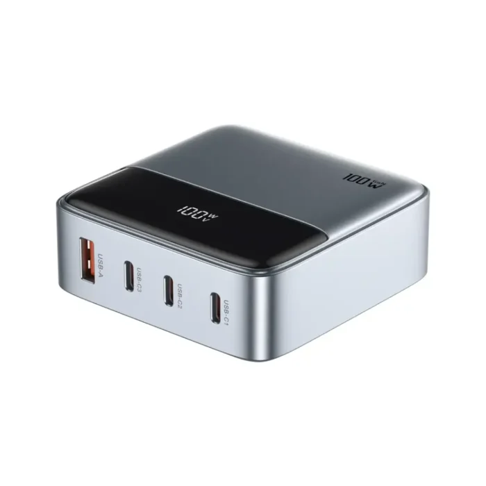 [GN100WADUKGY] Green Lion 100W GaN Premium UK Plug Adapter - Gray
