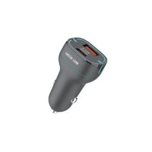 Green Lion 38W Dual Port Car Charger With USB-C To USB-C Cable - Black