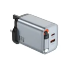 [GNGAN67WUKGY] Green Lion GaN Premium UK Plug Wall Charger 67W - Gray