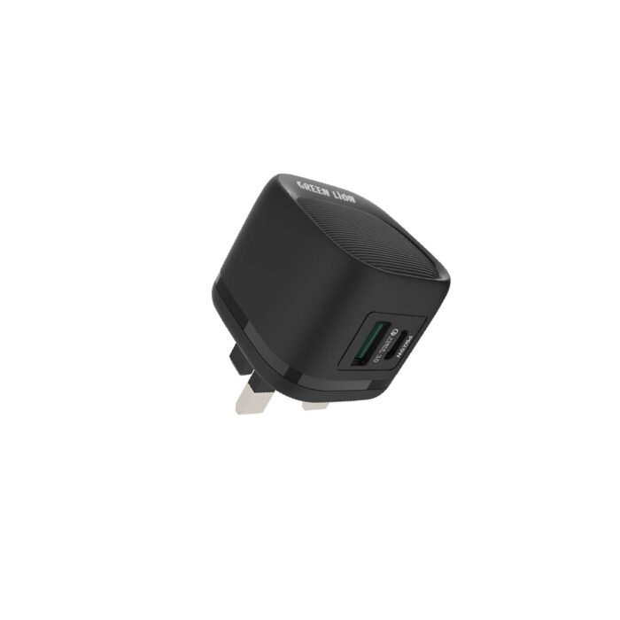 [GNPDQ2UKWCBK] Green Lion PD 20W + QC Wall Charger - Black
