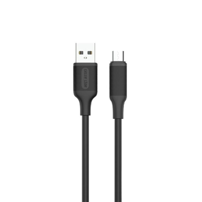 [GNPVCATCBK] Green Lion USB-A to USB-C PVC Cable 1M 2.4A (_Black) (1)