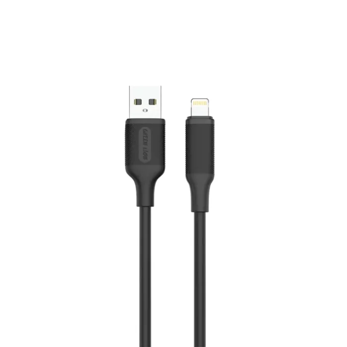 [GNPVCATL2MBK] Green Lion USB-A to Lightning PVC Cable 2M - Black