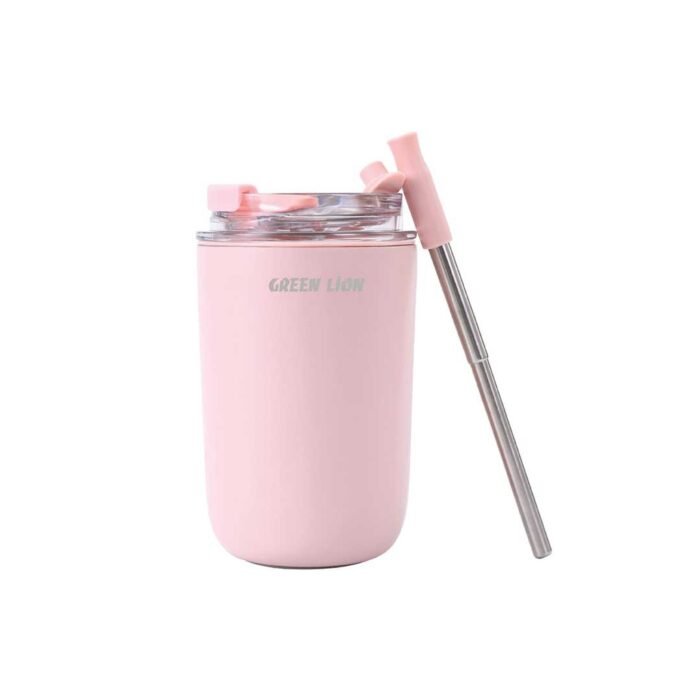 [GNVATMUG280PK] Green Lion Vacuum Travel Mug Lite - 280 ML (Pink) (1)