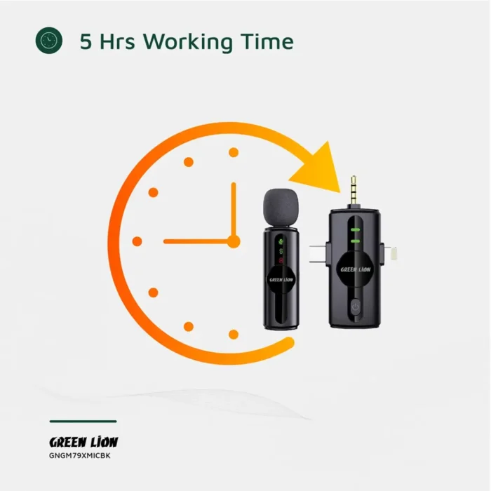 Green Lion 3 in 1 Noise Cancellation Microphone - Black (2)