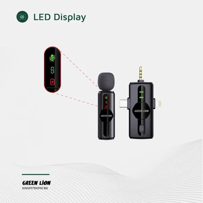 Green Lion 3 in 1 Noise Cancellation Microphone - Black (3)