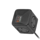 Green Lion 7 In 1 Compact 33W PPS Power Socket - Black