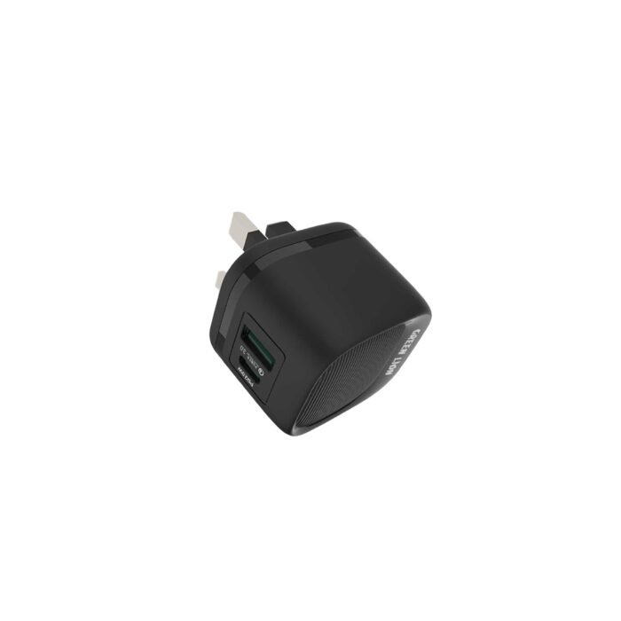Green Lion Charger & Cable PD 20W + QC Wall Charger Fast Charging Black [GNPDQ2UKWCBK]