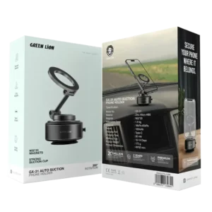 Green Lion GX-31 Auto Suction Phone Holder - Matte Black