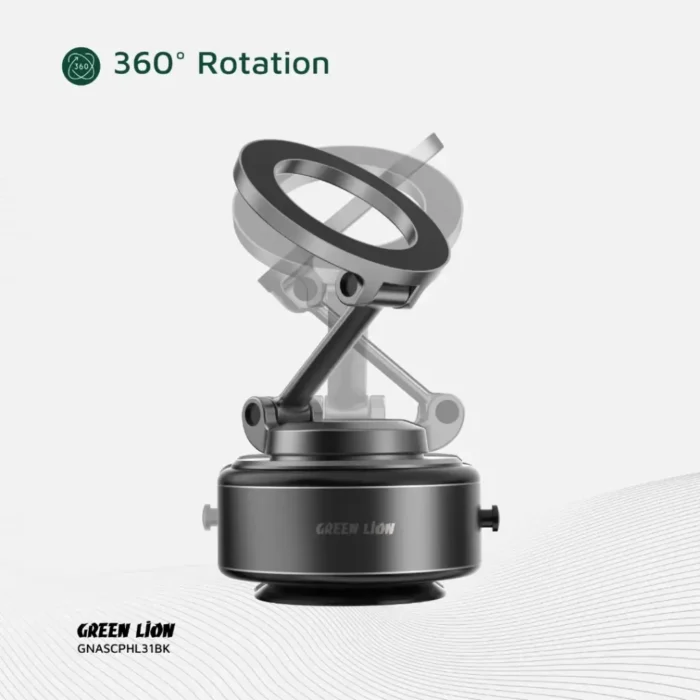 Green Lion GX-31 Auto Suction Phone Holder - Matte Black (2)