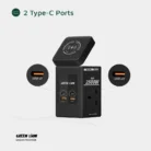 Green Lion GaN 65W Multi Port Travel Adapter - Black (2)