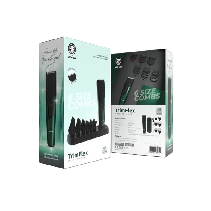 Green Lion Grooming Products Green Lion Trim Flex Hair Trimmer Green & Black Innovative Design Green & Black [GNTRIFLXTMR]