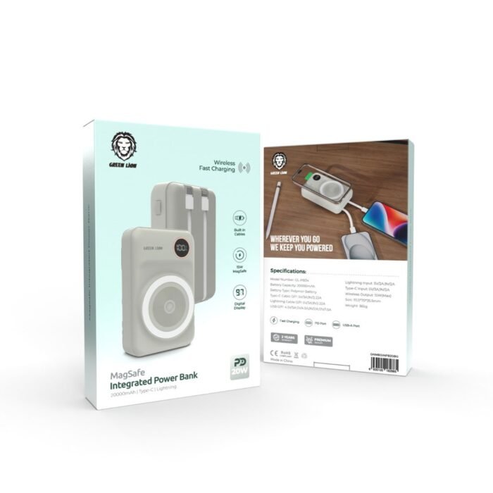 Green Lion MagSafe Integrated Power Bank 20000mAh PD 20W