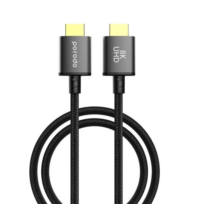[PD-8KHDM3-BK] Porodo Braided HDMI Ultra HD Cable(3m-10ft) Black