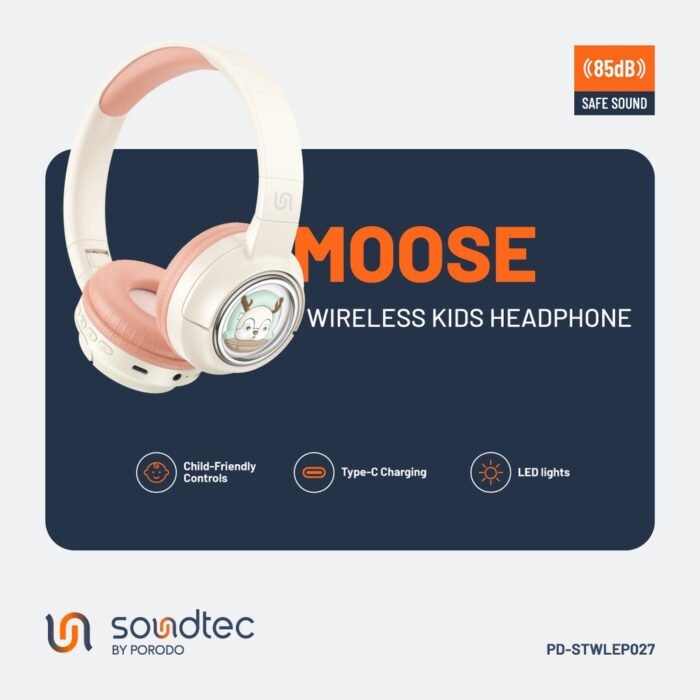 Porodo Soundtec Moose Wireless Kids Headphone (11)