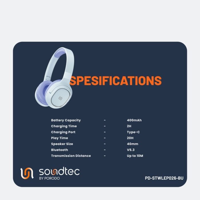 Porodo Soundtec Nova Wireless Headphone (2)